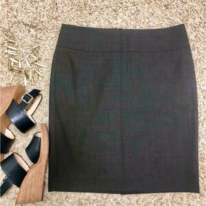 Express brown knee length pencil skirt